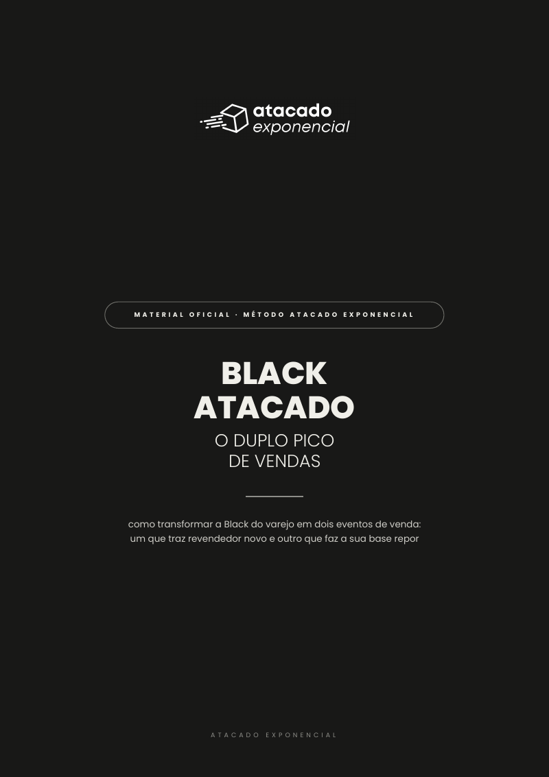 Capa do material Black Atacado: o duplo pico de vendas
